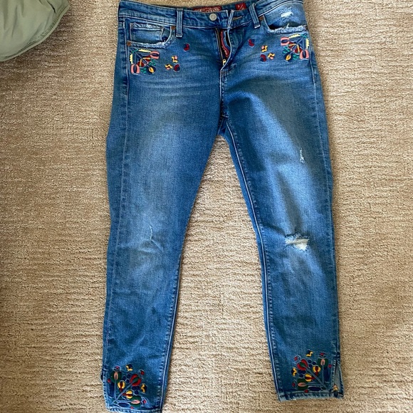 Lucky Brand Ava Embroidered Skinny Jean: Size 26/2 - Picture 1 of 9